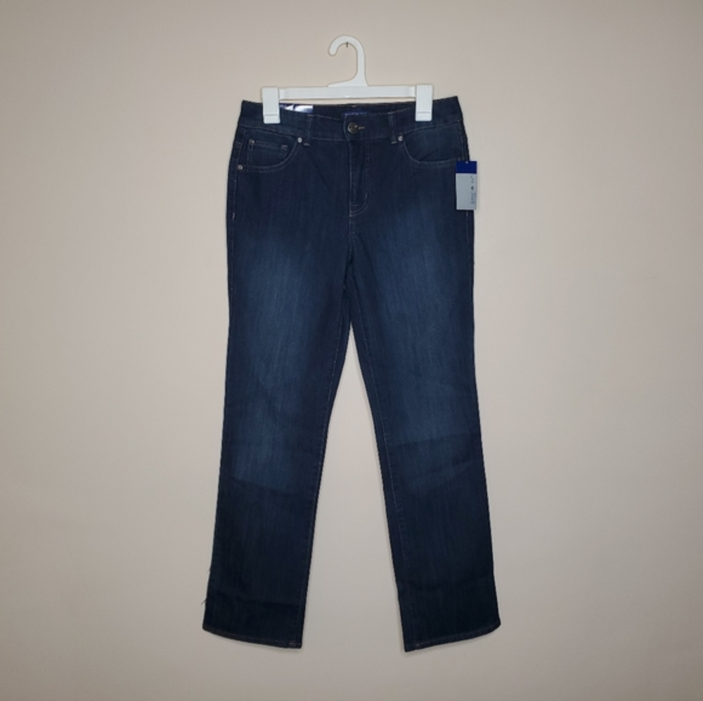 NWT-Bandolino Jeans Samantha Women's‎ 6  Sterling Rinse Wash Stretch-Dark Blue
